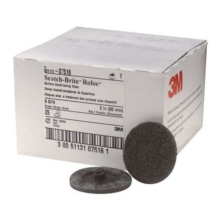 3M Scotch-Brite Roloc Surface Conditioning Disc TR 07516, 2 inxNH S SFN5, 25PK 7000028509